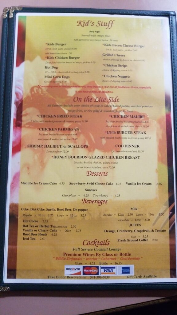 Coquille Broiler Menu 6